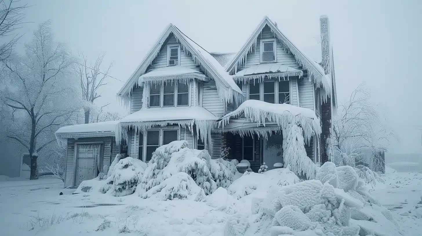 image of a home thaat is freezing cold