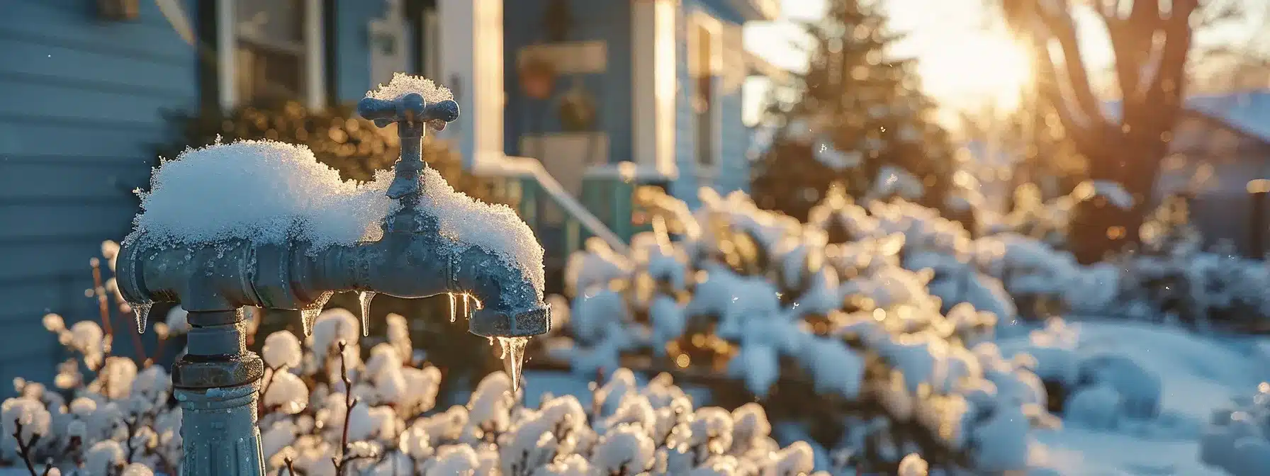 a faucet covered in frost-proof insulation sits outside a cozy cochrane home, protected from the freezing winter temperatures.